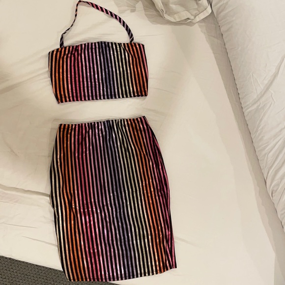 Fashion Nova Dresses & Skirts - Fashion nova multi color two piece top and skirt